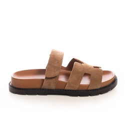 Suede Adjustable Strap Sandals