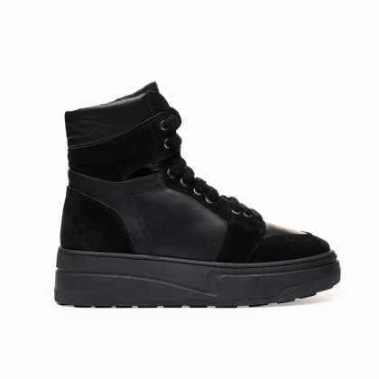 VOETTI Black High-Top Sneakers