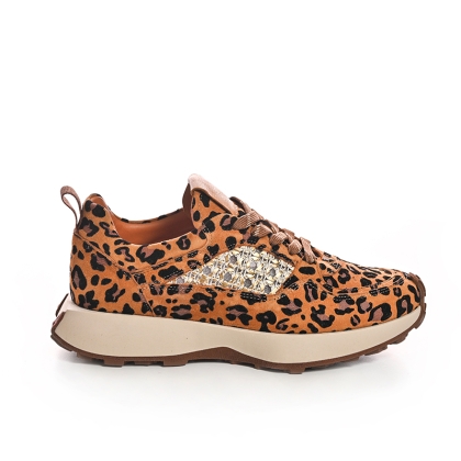 Designer Leopard Print Sneakers