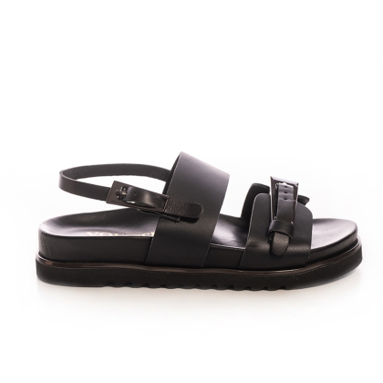 Women's Leaf Detail Leather Slides