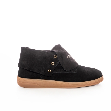 *   Voetti Black Suede Urban Style High Top Shoes