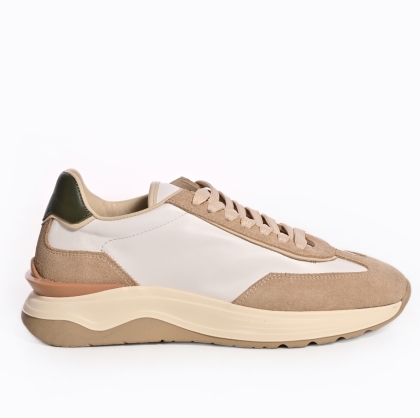 Елегантни бежови кожени дамски маратонки - VOETTI стил!