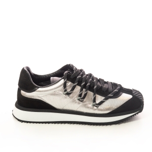 VOETTI Sleek Silver & Black Women's Sneakers