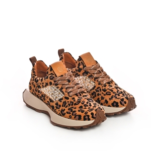 Designer Leopard Print Sneakers