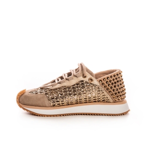 Woven Gold Designer Sneakers