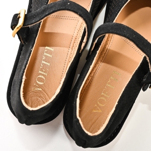 Black Suede Ballet Flats