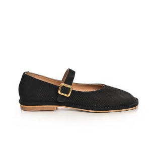 Black Suede Ballet Flats