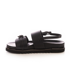Women's Leaf Detail Leather Slides