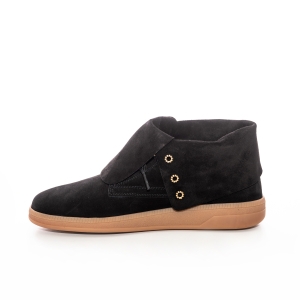 *   Voetti Black Suede Urban Style High Top Shoes