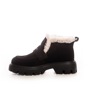 VOETTI Women's Suede Shearling-Lined Winter Ankle Boots
