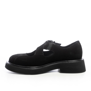 VOETTI Black Shoes With Thick Soles