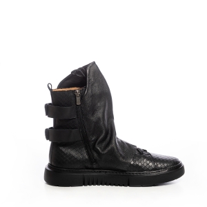 Black Leather High Boots