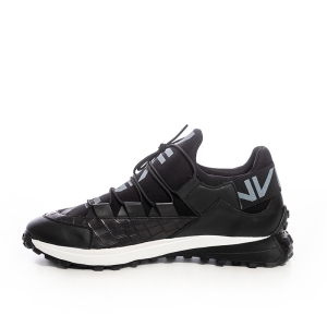 Stylish Black Leather Sneakers