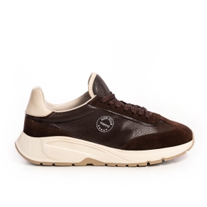 VOETTI Кафяви дамски кожени маратонки за комфорт и стил