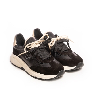 Черни кожени сникърси Voetti