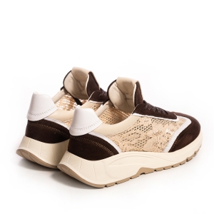 VOETTI Дамски Сникърси - Велур и Дантела