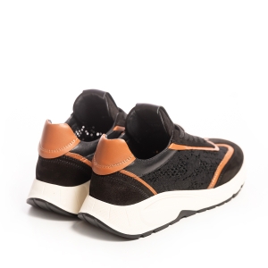 VOETTI маратонки от естествена кожа с невероятен акцент от кафяв велур – стил и комфорт във всяка стъпка!