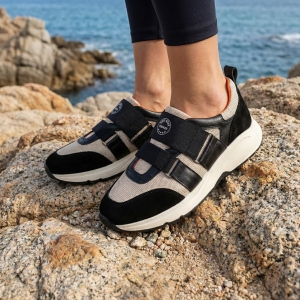 VOETTI Дамски Спортни Обувки Бежово и Черно: Стил и Комфорт в Едно!