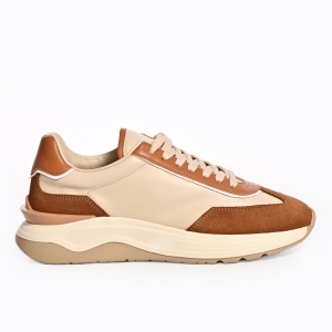 VOETTI Кожени маратонки кафяви и бежови - стил и комфорт в една обувка!