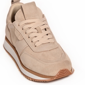 VOETTI Дамски бежови велурени маратонки